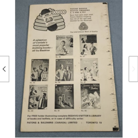 Vtg 60s Beehive Canadiana Raglans Sweaters Sz 2-42 Knitting Pattern #100 Patons - Picture 2 of 2